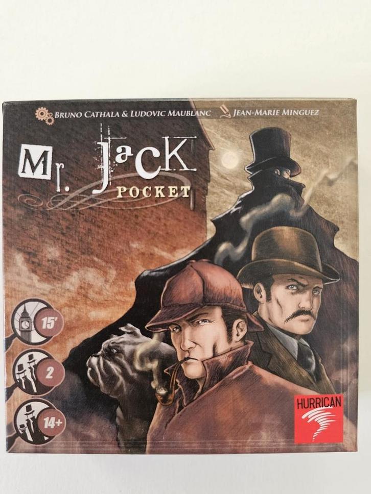 Mr. Jack Pocket - Detective Kaartspel (2 spelers), Hobby en Vrije tijd, Gezelschapsspellen | Bordspellen, Zo goed als nieuw, Een of twee spelers