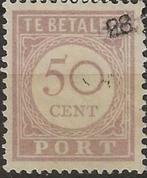 Suriname - portzegel 50 c, Verzenden, Gestempeld