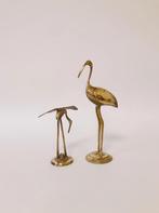 SET VAN 2 VINTAGE MESSING KRAANVOGELS, Ophalen of Verzenden, Zo goed als nieuw, Dier
