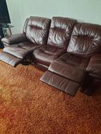 ZGAN leren bank recliner 228 breed, Ophalen, Driepersoons, Leer, Zo goed als nieuw