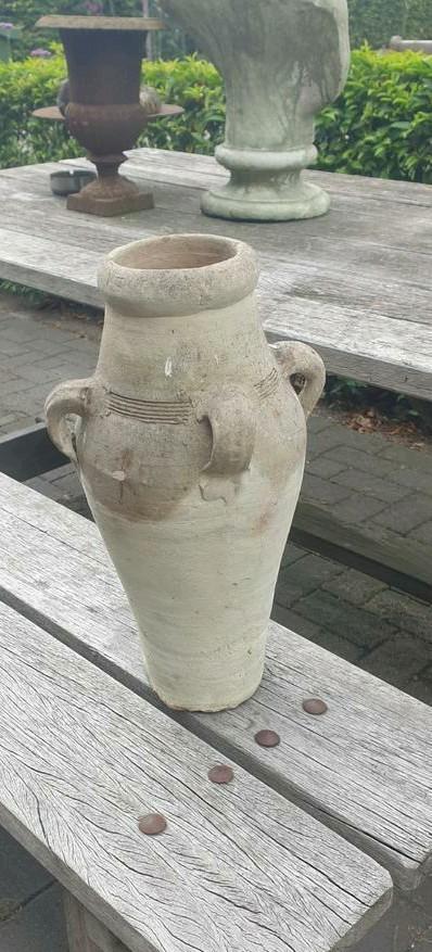 Terracotta tuinvaas, h 41 cm, met 3 handvaten, Tuin en Terras, Tuinvazen, Zo goed als nieuw, Ophalen