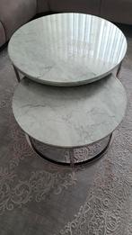 Richmond Marmer Ronde salon tafel., Huis en Inrichting, Tafels | Salontafels, Ophalen, Rond, 50 tot 100 cm, Zo goed als nieuw