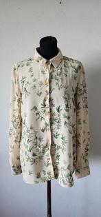 beige bloemprint blouse van Denham maat L (29625), Verzenden, Maat 42/44 (L), Beige
