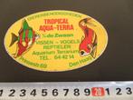 sticker Den Haag TROPICAL AQUA-TERRA v/h de ZWAAN vissen Vog, Ophalen, Zo goed als nieuw