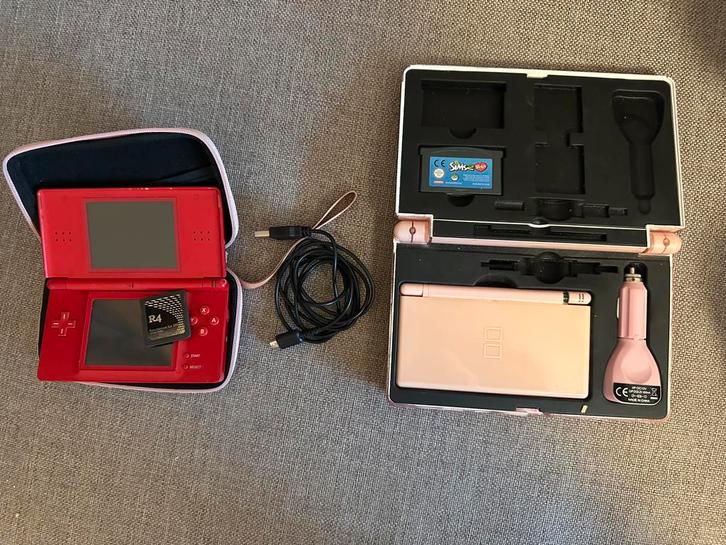 2 nintendo ds lite, Spelcomputers en Games, Spelcomputers | Nintendo 2DS en 3DS, Gebruikt, 2DS, Roze, Met beschermhoes of tas