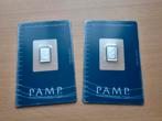 Pamp Suisse: 2 x 1 gram Palladium. Oplopend serienummer., Ophalen of Verzenden, Goud