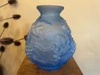 Mooi Blauwe Vaas art deco 1930 Etaleune Frans, Antiek en Kunst, Ophalen of Verzenden