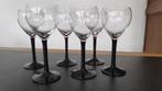 6 wijnglazen, W.J. Rozendaal, Model Logos, Kristalunie, Verzamelen, Ophalen of Verzenden, Zo goed als nieuw, Overige typen