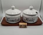 Honingpot, marmeladepot op teaken blaadje, nr. 073, Huis en Inrichting, Keuken | Servies, Keramiek, Overige typen, Ophalen of Verzenden