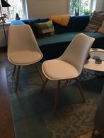 2 eetkamerstoelen Scandi / Jysk, Ophalen, Kunststof, Wit, Zo goed als nieuw