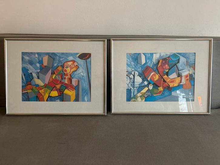 De Ploeg genummerde kunstwerken (2 stuks), Antiek en Kunst, Kunst | Etsen en Gravures, Ophalen of Verzenden