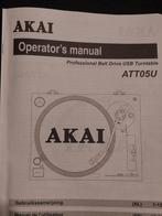 AKAI ATT05U zwart met pitch schuif en startstopknop ., Ophalen, Zo goed als nieuw, Platenspeler, Akai