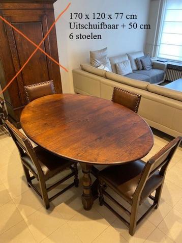 Tafel + 6 stoelen beschikbaar voor biedingen