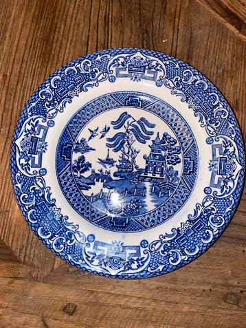 Oud Willow Bord - Blauw Wit. English ironstone tableware beschikbaar voor biedingen