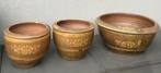 Super mooi set bloempotten kwaliteit terracotta oud ambacht, Tuin en Terras, Bloempotten, Rond, Zo goed als nieuw, Minder dan 40 cm