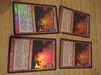 4x FOIL Searing Blaze, NM, Worldwake, Hobby en Vrije tijd, Verzamelkaartspellen | Magic the Gathering, Foil, Zo goed als nieuw