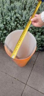 Oranje glazen vaas - 60cm hoog, Huis en Inrichting, Woonaccessoires | Vazen, Ophalen, 50 tot 75 cm, Oranje, Glas