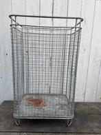 Gegalvaniseerde vintage draadmand wasmand mand houtmand, Ophalen