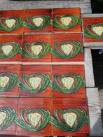 20 jugenstil randtegels 15x15, totaal 300 cm lang, Antiek en Kunst, Ophalen