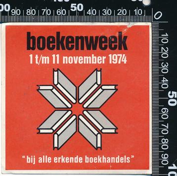 Sticker: Boekenweek 1974 beschikbaar voor biedingen
