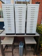 3 Metalen Ladekasten - Garage/Schuur, Huis en Inrichting, Kasten | Roldeurkasten en Archiefkasten, Ophalen, Minder dan 50 cm, Gebruikt