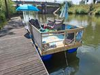 Drijvend terras visboot vlot pontonboot trailerbare, Ophalen, Zo goed als nieuw