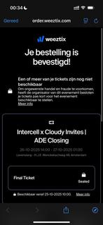 Te koop! Kaarten ADE Intercell Cloudy, Tickets en Kaartjes