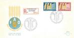 1e dag envelop E55 met aangetekend schaars, Postzegels en Munten, Postzegels | Eerstedagenveloppen, Nederland, Ophalen of Verzenden