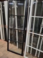 83x231,5 binnendeur stomp L staallook zwart helder glas SK9, Ophalen, 80 tot 100 cm, 215 cm of meer, Glas