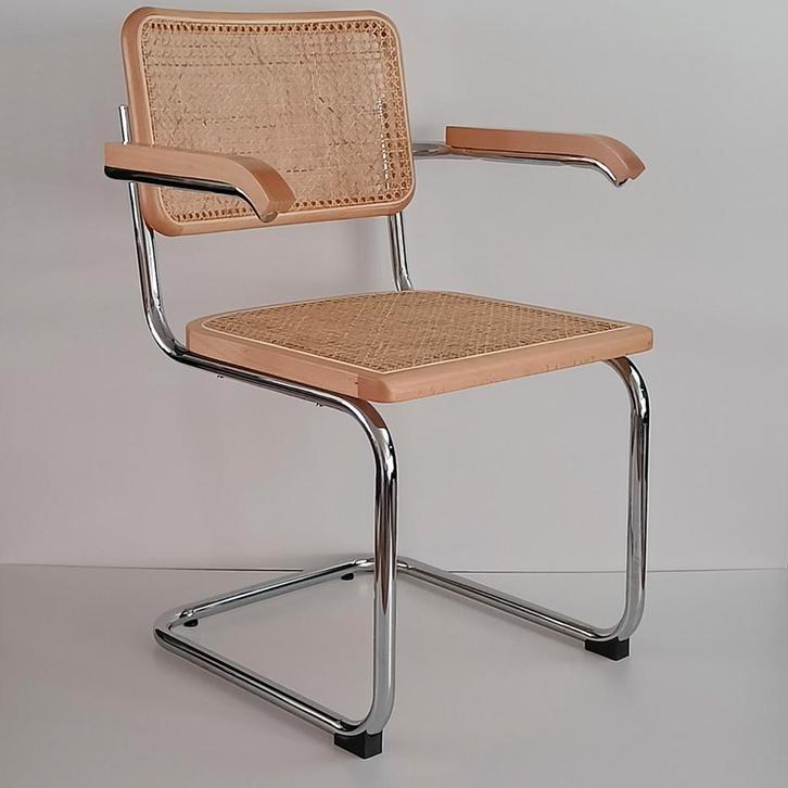 Thonet stijl Cesca Breuer buisframe webbing stoel - Nieuw, Huis en Inrichting, Stoelen, Nieuw, Eén, Hout, Metaal, Riet of Rotan