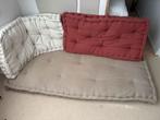 Zit, vloer, pallet kussen zand, beige en Rood/terracota, Huis en Inrichting, Ophalen, Zo goed als nieuw, Overige kleuren, Rechthoekig