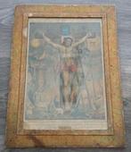 Om 1800 - 1850 Religie Prent Kloosterwerk Santje Bidprent, Antiek en Kunst, Antiek | Religie, Ophalen of Verzenden