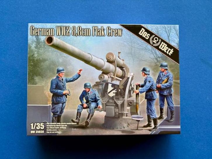 DasWerk	DW35038	German WW2 8.8 cm Flak Crew	1/35, Hobby en Vrije tijd, Modelbouw | Figuren en Diorama's, Nieuw, 1:35 tot 1:50