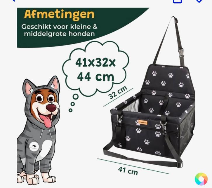 Reismand voor in de auto voor een kleine hond., Dieren en Toebehoren, Honden-accessoires, Nieuw, Ophalen of Verzenden