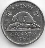 5  cent  1963  Canada. km. 57, Postzegels en Munten, Munten | Amerika, Ophalen of Verzenden, Losse munt, Noord-Amerika
