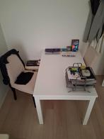 Bureau met verlengstuk en 2 stoelen, Ophalen