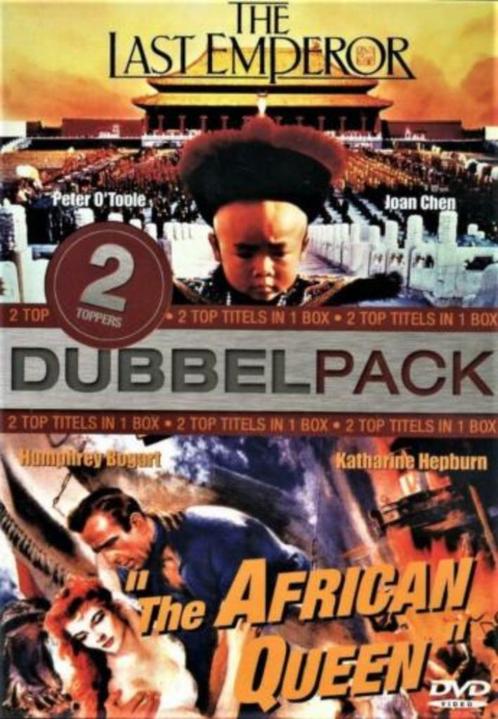 DVD BOXSET - 2  films - The last Emperor - The African Queen, Cd's en Dvd's, Dvd's | Klassiekers, Zo goed als nieuw, Alle leeftijden