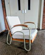 Art deco lounge fauteuil, Bauhaus, Ophalen, Gebruikt, Metaal, Bauhaus Gispen Art deco Amsterdamse school
