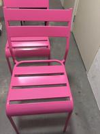 2 stuks metalen roze stoelen, Twee, Zo goed als nieuw, Ophalen, Overige kleuren