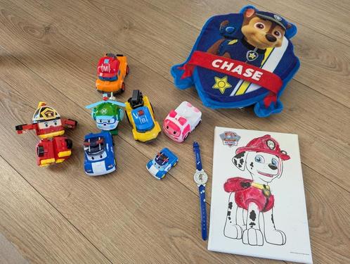 Paw Patrol transformers, kussentje, horloge en canvas schild, Kinderen en Baby's, Speelgoed | Actiefiguren, Ophalen