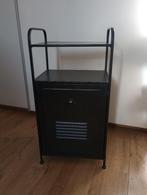 Zwart metalen kastje, Ophalen, Minder dan 50 cm, Met deur(en), Zo goed als nieuw