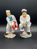 Laurel & Hardy Matrozen Beeldjes – Nostalgie met een Knipoog, Antiek en Kunst, Ophalen of Verzenden