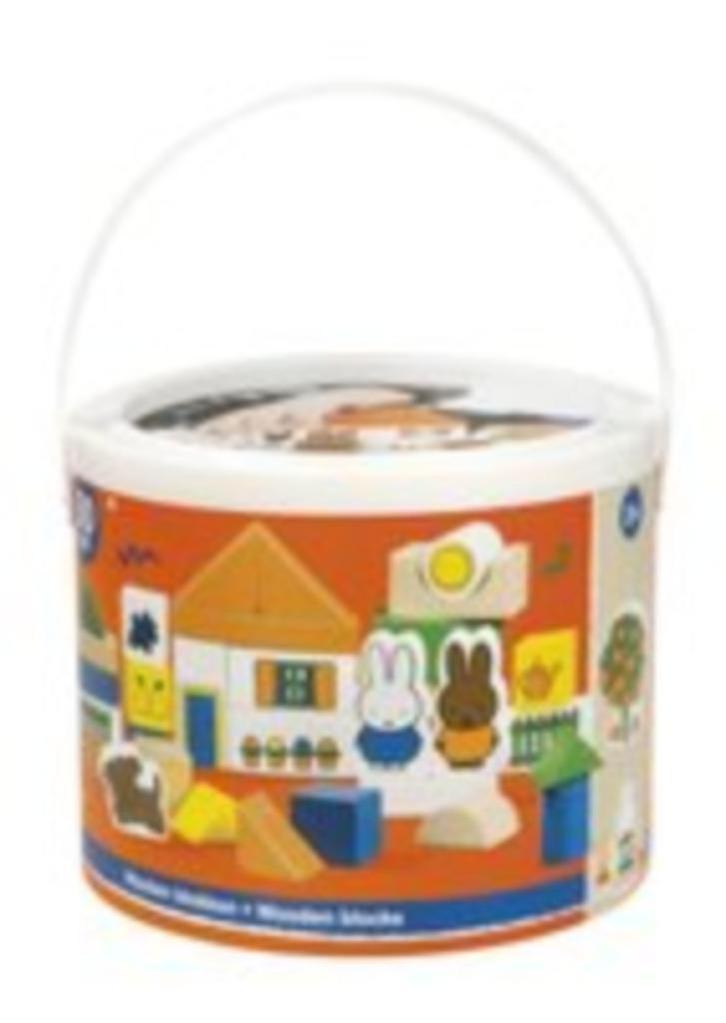 Nijntje blokkenton, houten blokken in opbergton, Kinderen en Baby's, Speelgoed | Educatief en Creatief, Nieuw, Bouwen, Ontdekken