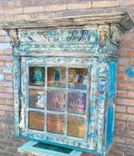 Shabby/Houtsnijwerk/Boho/Vitrinekast/Vitrinekastje, Antiek en Kunst, Curiosa en Brocante, Ophalen