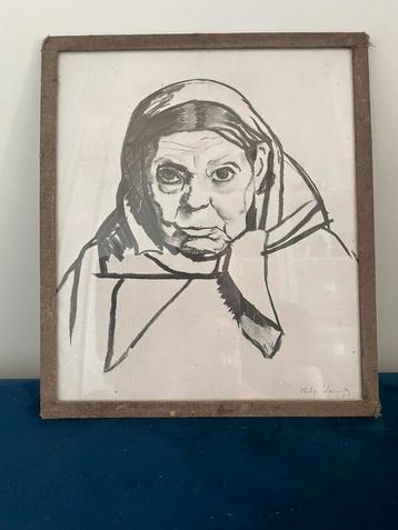 Philip Naviasky UK | portret van vrouw | pen aquarel | 1915 beschikbaar voor biedingen