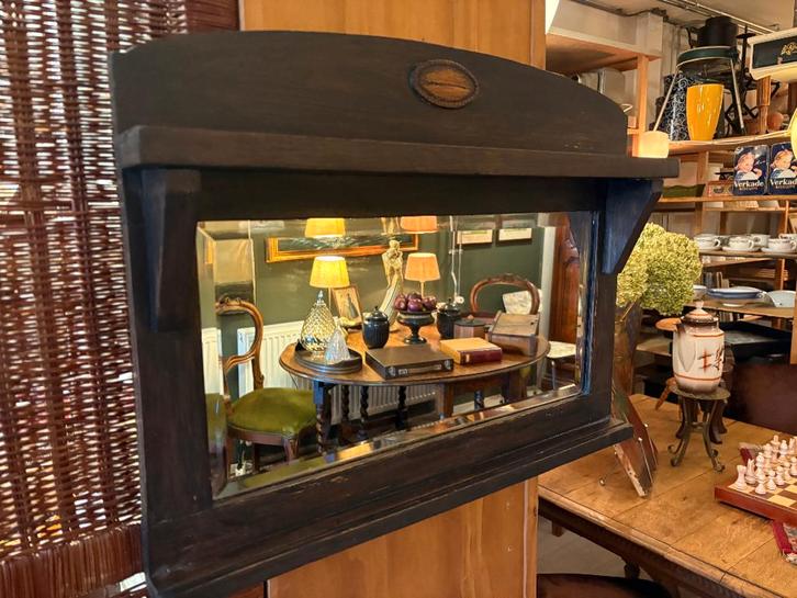 Prachtige Mid-Size Antiek Eikenhouten Spiegel Facet geslepen, Antiek en Kunst, Antiek | Spiegels, Minder dan 50 cm, Minder dan 100 cm