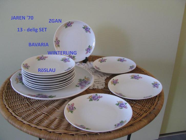 13 delig * ZGAN uit de jaren '70 * Bavaria Winterling *, Huis en Inrichting, Keuken | Servies, Zo goed als nieuw, Bord(en), Overige stijlen