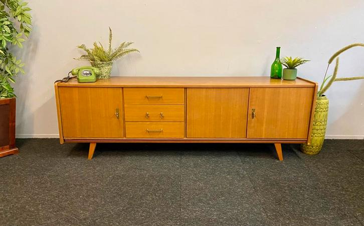 Vintage XL sideboard jaren 60/70 dressoir retro wandkast, Huis en Inrichting, Kasten | Televisiemeubels, Gebruikt, Minder dan 100 cm