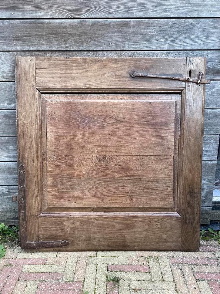 Luik paneel tafelblad echt antiek eiken 98 x 93 cm., Huis en Inrichting, Tafelonderdelen, Gebruikt, Tafelblad, 50 tot 100 cm, 50 tot 100 cm