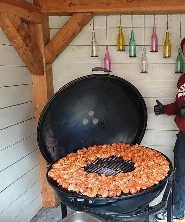 weber ranch kettle, Tuin en Terras, Houtskoolbarbecues, Gebruikt, Ophalen